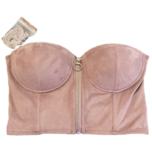 Charlotte Russe Tops - NWOT zip crop top